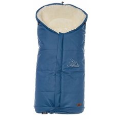Конверт-мешок Nuovita Siberia Lux Bianco меховой 90 см темно-синий
