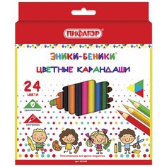 Пифагор Карандаши цветные Эники-беники 24 цвета (181348)
