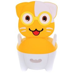 Pituso горшок Котик в очках желтый