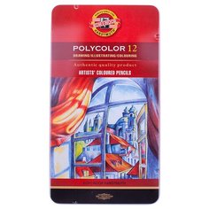 KOH-I-NOOR Карандаши цветные Polycolor, 12 цветов (3822012002PL)