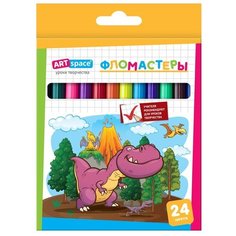 ArtSpace Набор фломастеров Динозаврики (WP24_18634), 24 шт.