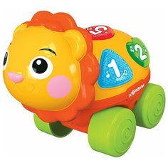 Развивающая игрушка Азбукварик Музыкальная каталочка Львенок, оранжевый
