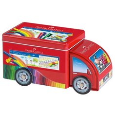 Faber-Castell Набор фломастеров с клипами Connector Truck, 33 фломастера + 10 клипов (155533)