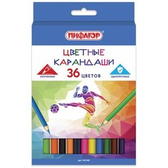 Пифагор Карандаши цветные Быстрее! Выше! Сильнее! 36 цветов (181359)