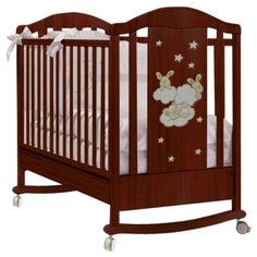 Кроватка Feretti Romance Dondolo (качалка), на полозьях темный орех