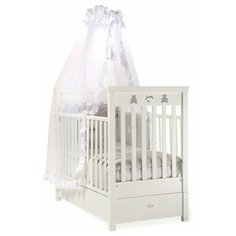 Кроватка Feretti Elite FMS (классическая), продольный маятник белый