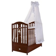 Кроватка Feretti Romance FMS (классическая), продольный маятник темный орех