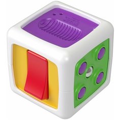 Развивающая игрушка Fisher-Price Мой первый кубик-непоседа (FWP34), белый/цветные грани