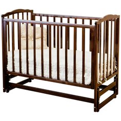 Кроватка Красная Звезда Кристина С619 (классическая), продольный маятник шоколад