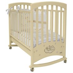 Кроватка Feretti Lapin Bebe Dondolo (качалка), на полозьях слоновая кость