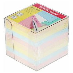 ErichKrause блок-кубик в подставке 90x90x90 мм (999721188-4458/999721187-5142) голубой/желтый/персиковый/розовый