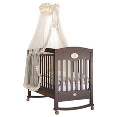 Кроватка Feretti Enchant Dondolo (качалка), на полозьях noce scuro/ dark walnut