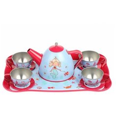 Набор посуды Mary Poppins Русалка 453170 голубой/красный
