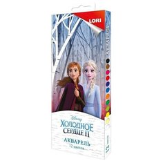 LORI Акварель Холодное сердце 12 цветов без кисти (Акпд-002)