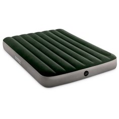 Надувной матрас Intex Full Dura-Beam Downy Airbed with Built-in Foot Pump (64762) серый/зеленый