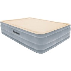 Надувная кровать Bestway FoamTop Comfort Raised Airbed 67486 бежевый/серый