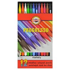 KOH-I-NOOR Карандаши цветные Progresso, 12 цветов (8756012007PZ)