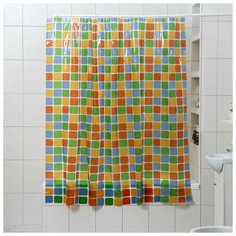 Штора для ванной Доляна Мозайка 180x180 мозайка