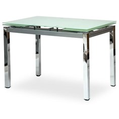 Стол кухонный TetChair Campana 346, раскладной, ДхШ: 110 х 74 см, длина в разложенном виде: 170 см, хром/белый