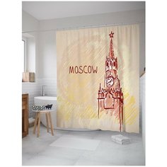 Штора для ванной JoyArty Московское время 180х200 (sc-24585134)