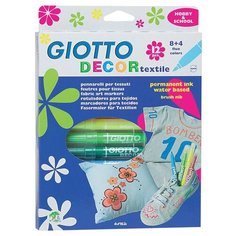 GIOTTO Набор фломастеров Decor Textile, 12 шт. (494900)