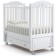 Кроватка Nuovita Lusso (качалка), продольный маятник белый