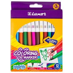 Luxor Набор фломастеров Coloring, 12 шт. (6101/12 BOX)
