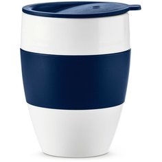 Термокружка Koziol Aroma to go 2.0, 0.4 л белый/синий
