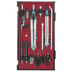 KOH-I-NOOR Готовальня 09452 13 предметов (09452B0000PE) черный/серебристый