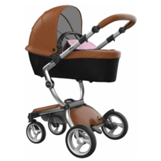 Коляска-трансформер Mima Xari (2 в 1), camel/pixel pink/silver frame, цвет шасси: серебристый