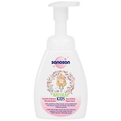 Sanosan Kids пенка для лица и тела для девочек, 250 мл