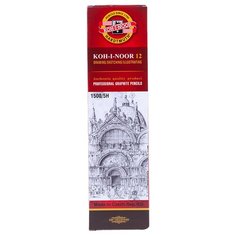 KOH-I-NOOR Набор карандашей чернографитных 1500 5Н, 12 шт. (150005H01170) желтый