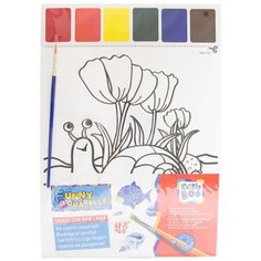 Kribly Boo Набор для раскрашивания акварелью Улитка на листочке