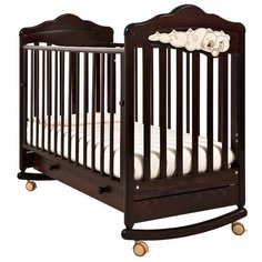 Кроватка Angela Bella Изабель (качалка), на полозьях махагон