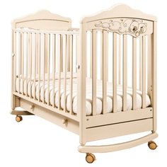 Кроватка Angela Bella Изабель (качалка), на полозьях слоновая кость