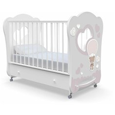 Кроватка Nuovita Stanzione Cute Bear swing (качалка), поперечный маятник белый