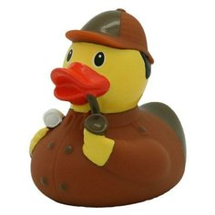 Игрушка для ванной FUNNY DUCKS Детектив уточка (1883) коричневый