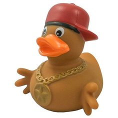 Игрушка для ванной FUNNY DUCKS Рэпер уточка (1879) коричневый/красный
