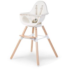 Стульчик для кормления Childhome Evolu ONE.80°, natural/white
