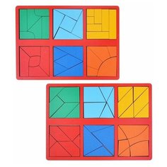 Головоломка SmileDecor Сложи квадрат 3 уровень (мини) Н003
