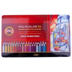 KOH-I-NOOR Карандаши цветные Polycolor, 36 цветов (3825036002PL)