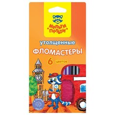 Мульти-Пульти Набор фломастеров Енот в Англии (WP_10732), 6 шт.