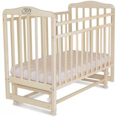 Кроватка SWEET BABY Ennio (качалка), поперечный маятник белое облако