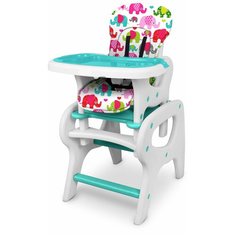 Стульчик-парта Kenga YB601A, голубой/белый