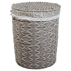 Доляна Корзина для белья Вьюнок 44х44х53 см серый