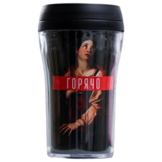 Термокружка Komandor Горячо, 0.25 л черный