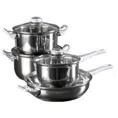 Набор посуды Доляна Марбл 1405218 8 пр. серебристый