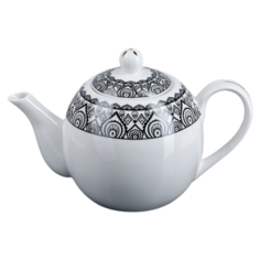 Доляна Чайник заварочный "Амира" 800 мл, белый/черный