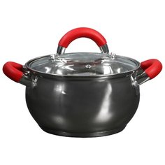 Кастрюля Доляна Вернер, 4097380, 1.9 л, нержавеющая сталь/красный