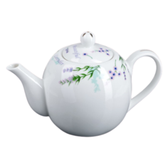 Доляна Чайник заварочный "Лаванда" 800 мл, белый